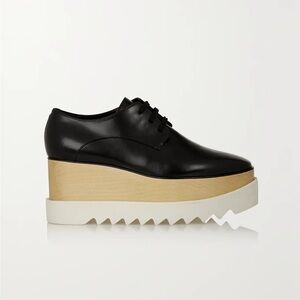 Stella McCartney Black Platform Elyse Loafers Size 37